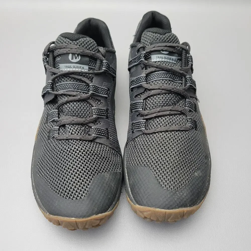 Merrell Shoes Men's 8.5 Black Trail Glove 6 Barefoot Minimalist Vibram Running